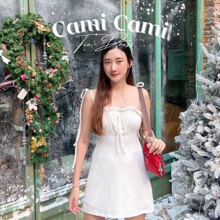 Cami Cami Dress | เดรสสายเดี่ยว สีขาว ผูกไหล่ ผูกโบว์หน้า