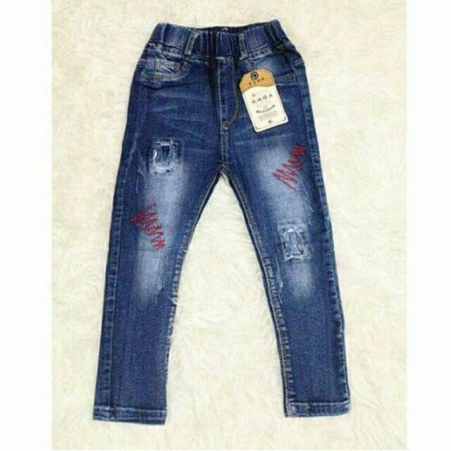 MERAH RED STRIPE BOYS JEANS