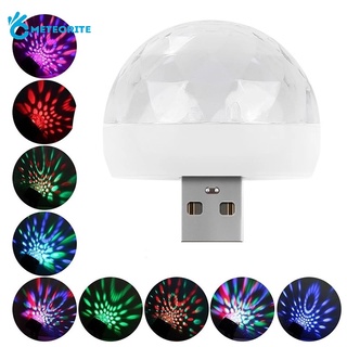 โคมไฟโปรเจคเตอร์ RGB LED ขนาดเล็ก แบบพกพา พอร์ต USB สีสันสดใส สําหรับเวทีไนท์คลับ DJ ปาร์ตี้ครอบครัว