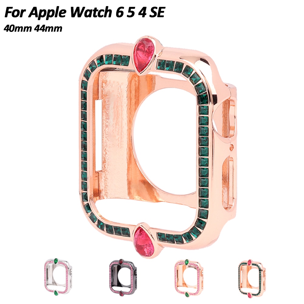 เคสนาฬิกาข้อมือ ประดับเพชร หรูหรา สําหรับ Apple Watch 6 5 4 SE 40 มม. 44 มม. I Watch Serise SE 6