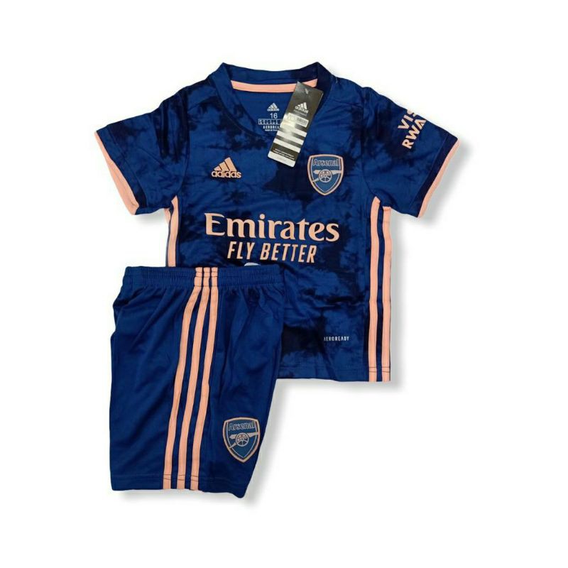 Arsenal Gunners COYG 3rd Away 20/21 Kids Boys Jersey Free Pants