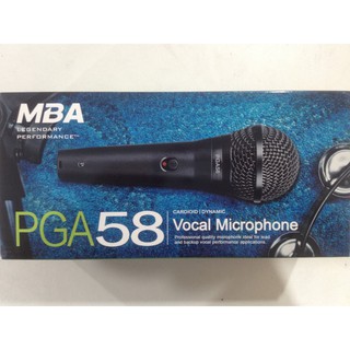 ไมโครโฟน ไมค์สาย แบบมือถือ MBA PGA 58 Dynamic Vocal Microphone