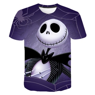 Nightmare Before Christmas jack skellington T Shirt Horror 3D Printed anime Shirts Men Women short sleeve t shirt