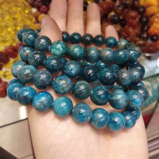 หิน Blue Apatite ⭐️ Victory Stone เป้าหมายสำเร็จผล หินแท้รับประกัน สร้อยข้อมือหินนำโชค