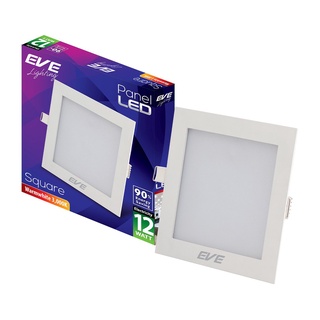 Therichbuyer โคมดาวน์ไลท์หน้าเหลี่ยม 5 นิ้ว LED 12W WW EVE LIGHTING รุ่น SQ Panel Light 12W WW สีขาว