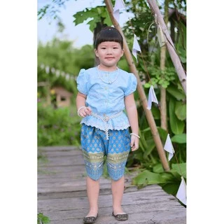 ชุดไทยเด็กหญิงรุ่นภีรณีย์สีทูโทน ชุดไทยเด็กหญิง🌸