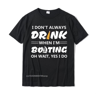 เสื้อยืดทุกวันdailyเสื้อยืดลําลอง สําหรับผู้ชาย แขนสั้น พิมพ์ลาย Beer Wine Boat Capn Humor ตลก เหมาะกับการพักผ่อนSto5XL