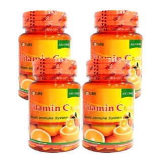 Nature VitaminC 1000 Vitamin USA วิตามิน ซี ธรรมชาติ 30 เม็ด(4กระปุก)