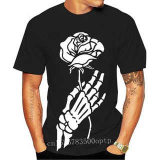 ขายดี เสื้อยืดแขนสั้นลําลอง พิมพ์ลายหัวกะโหลก JCGO 5 Skull Hand Rose FAknkm21MBihpg60S-5XL