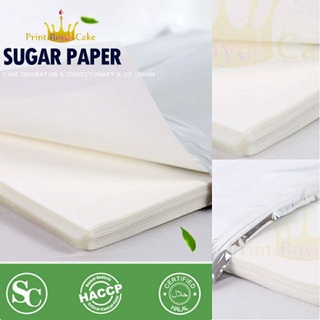 Sugar sheet  (food grade) แผ่นน้ำตาลเกรดพรีเมี่ยม สีสด ลอกง่าย 25 แผ่น