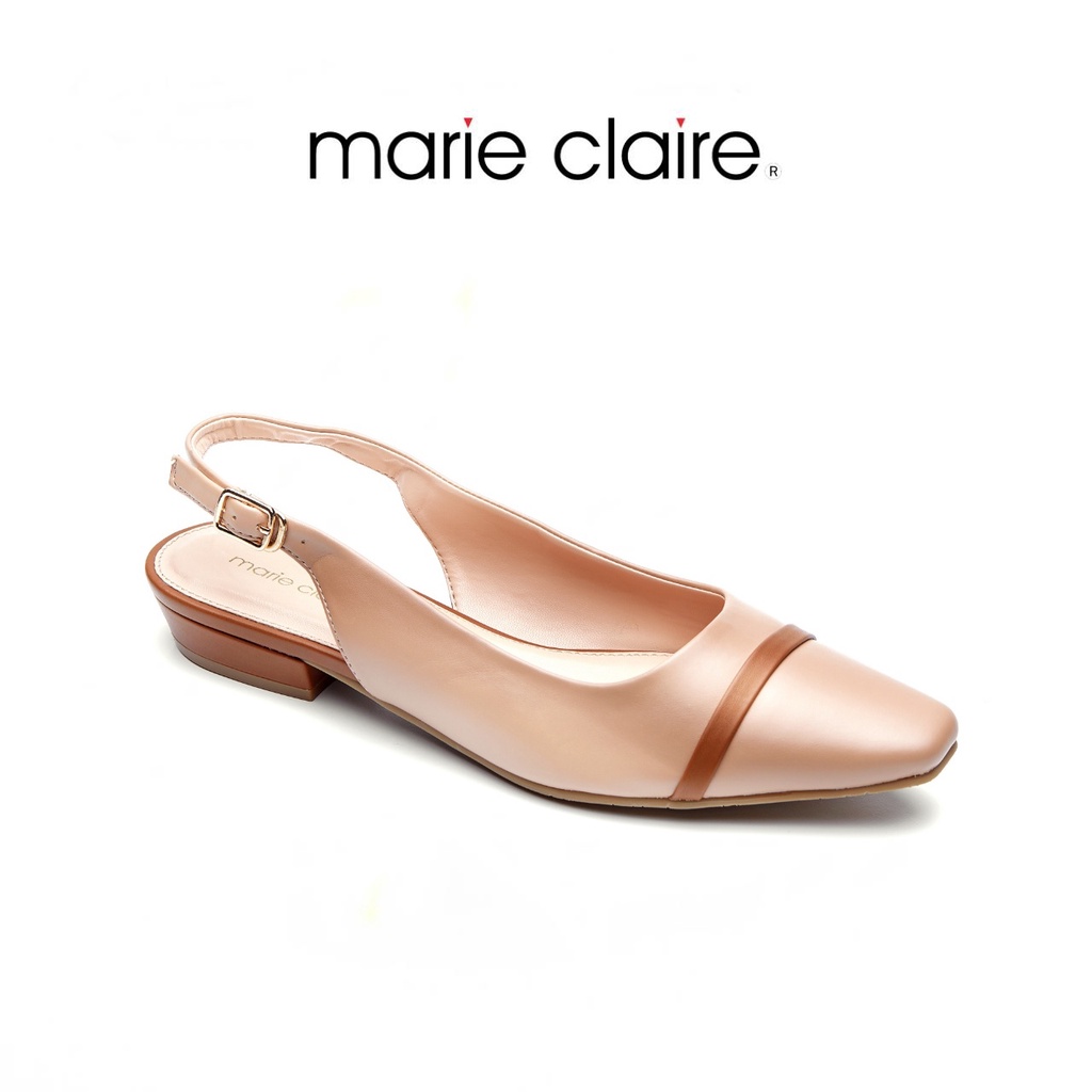 Bata บาจา ยี่ห้อ Marie Claire GENTLE RETRO รองเท้ารัดส้นแบบสวม ดีไซน์หรู น้ำหนักเบา สำหรับผู้หญิง รุ่น Gysta สีเบจ 5708056