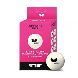 BUTTERFLY ลูกปิงปอง รุ่น EASY BALL 40+ กล่องละ 6 ลูก