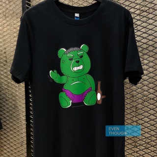 เสื้อยืดลำลองเสื้อยืด Even Though Green Bear ผลิตจาก COTTON USA 100%S to4XL