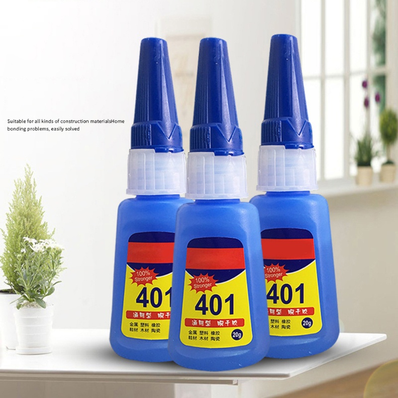 Top Reusable 401 Super Glue Liquid กาวกาวที่แข็งแกร่ง 20g สําหรับเครื่องใช้ในบ้าน