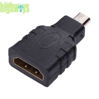 【พร้อมส่ง】อะแดปเตอร์เชื่อมต่อ Micro HDMI ตัวเมีย เป็น HDMI ตัวผู้ สําหรับ Android TV