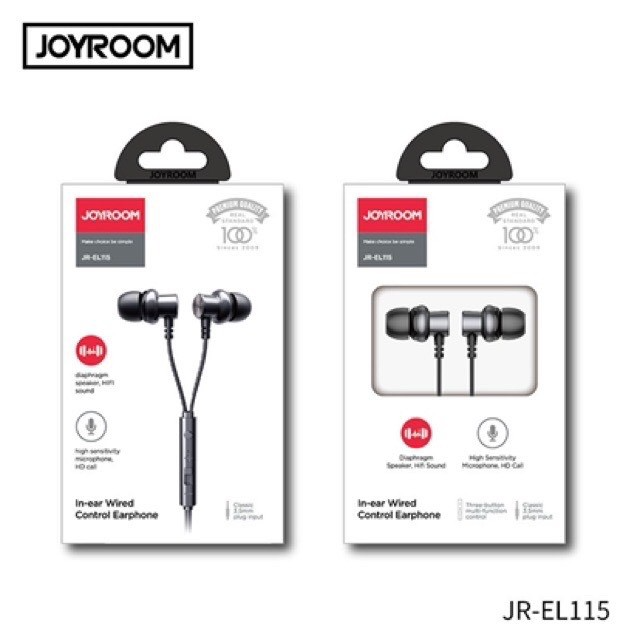 [AF] Joyroom JR-EL115 Wire control earphone หูฟัง เสียงดี ใส่สบายหู