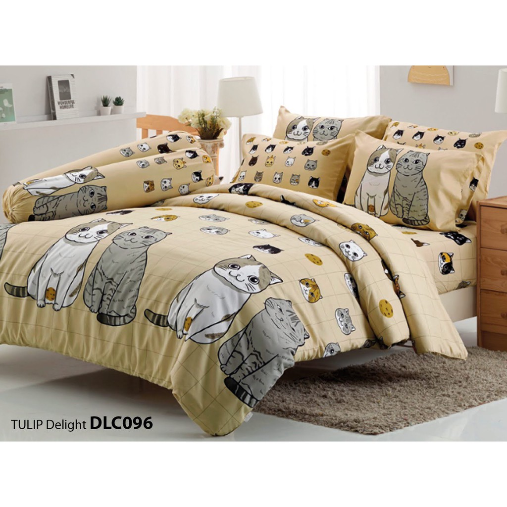 ลิขสิทธิ์แท้💯%DLC 096 ลายแมวทูลหัวของบ่าว :Tulip Delight ชุดเครื่องนอนทิวลิป ลายการ์ตูนลิขสิทธ์ ผ้าป