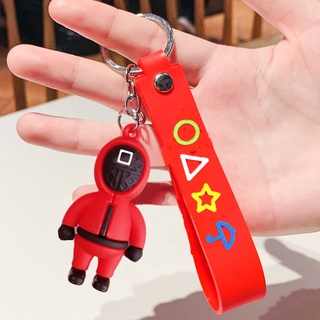 Keychain Soldier Triangle Series Creative Charms Mini Doll Key Ring Car Backpack Pendant Gift