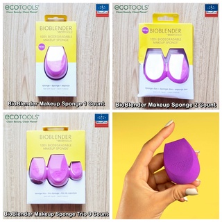 EcoTools® BioBlender Makeup Sponge ฟองน้ำแต่งหน้า Best With Liquid + Cream Makeup ฟองน้ำไข่ Beauty Blender