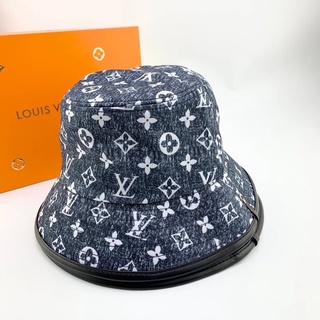 LOUIS VUITTON MONOGRAM DENIM BUCKET HAT หมวกบักเก็ต ยีนส์ หลุยส์วิตตอง ลายโมโนแกรม แบรนด์เนม