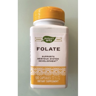 Natures Way Folate  800 mcg. 100 Capsules