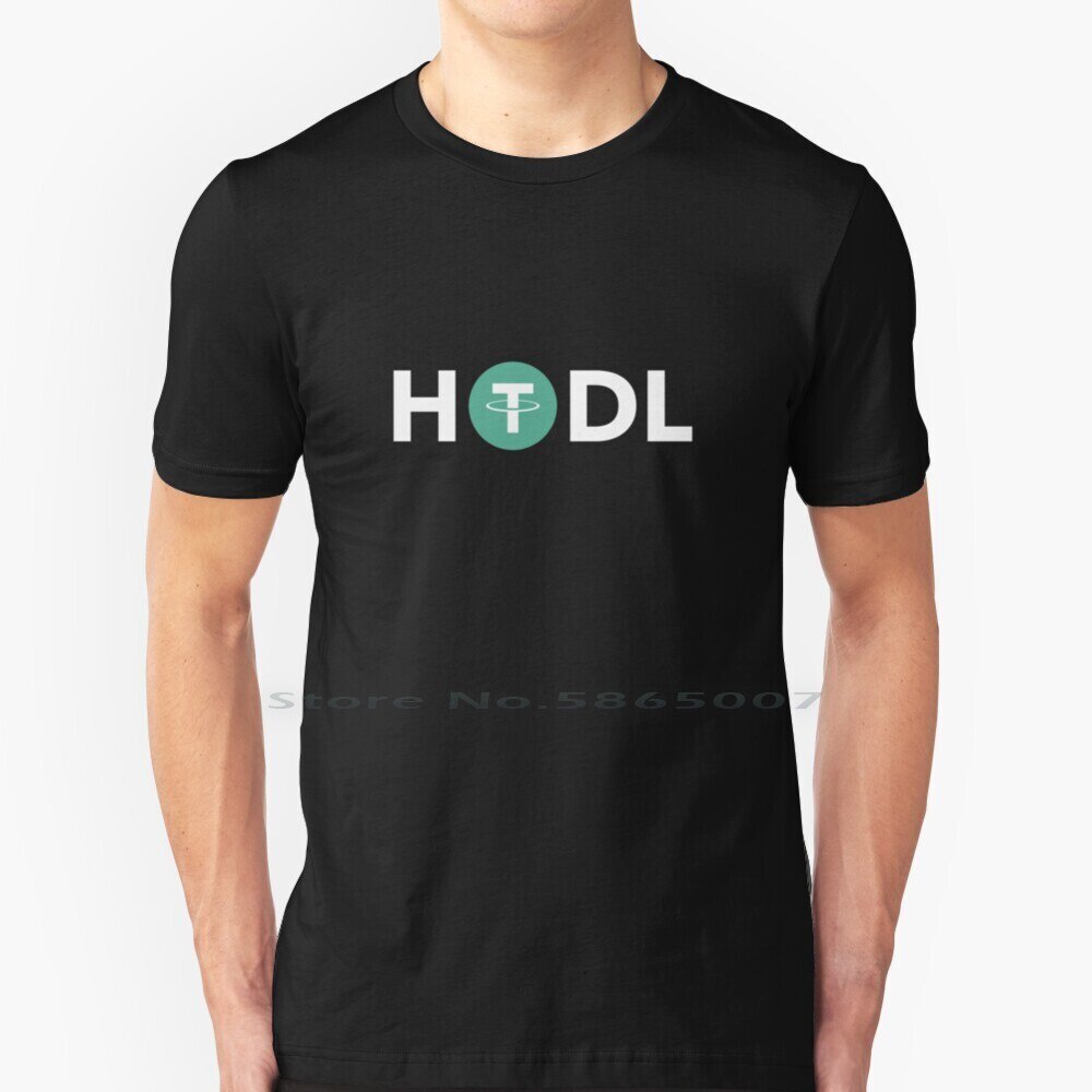 Hodl Tether Usdt T เสื้อผ้าฝ้าย 100% Usdt Usd Tether Tether เหรียญ Bitcoin Cryptocurrency Ripple Eth