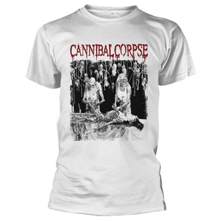 เสื้อยืด ลาย Cannibal Corpse Butchered At Brith สีขาว อย่างเป็นทางการสามารถปรับแต่งได้