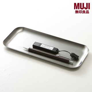 MUJI ถาดสแตนเลสใส่ปากกา Stainless Steel Pen Tray 200 x 90 x 10 mm