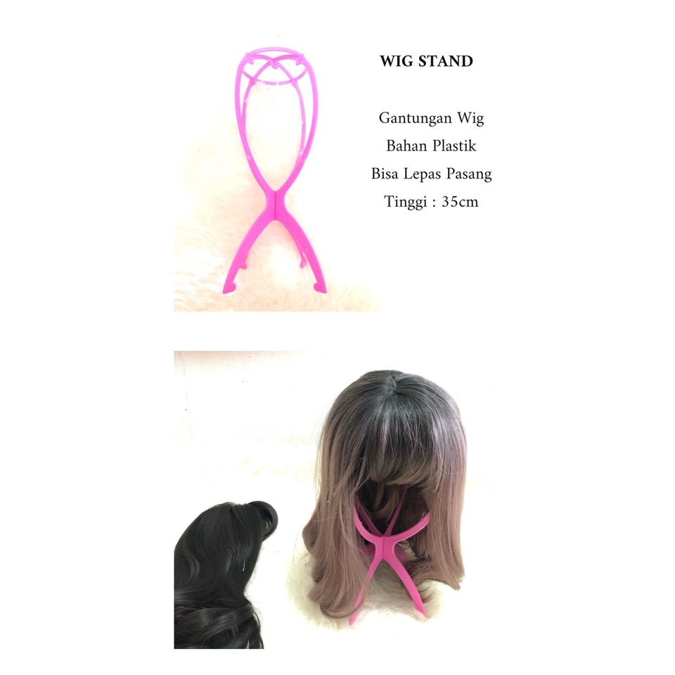 GANTUNGAN WIG STAND CURLEBABE / ไม้แขวนเสื้อวิกผม