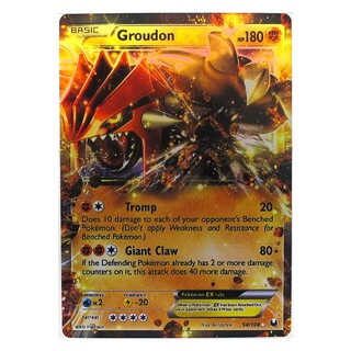 Groudon EX 54/108 กราดอน Pokemon Matt Card ภาษาอังกฤษ