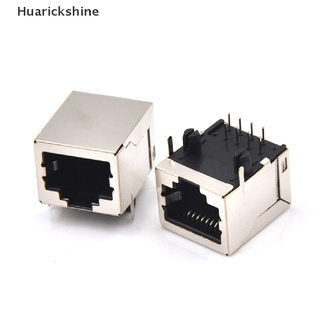 [Huarickshine] ซ็อกเก็ตเชื่อมต่อเครือข่ายอีเธอร์เน็ต Rj45 8P 8C ตัวเมีย 8Pin Pcb คุณภาพสูง 10 ชิ้น ต่อชุด