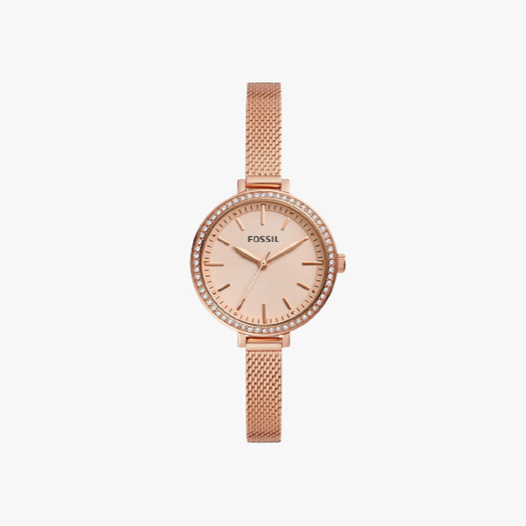 Fossil นาฬิกาข้อมือผู้หญิง Fossil Ladies Classic Minute Three-hand Rose Gold Stainless Steel Rose Gold รุ่น BQ3456