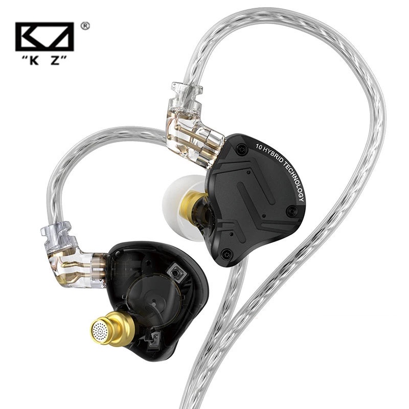 Kz ZS10 PRO X HIFI ชุดหูฟังอินเอียร์ ไฮบริด ตัดเสียงรบกวน เบส KZ ZSN PRO AS16 PRO AS12