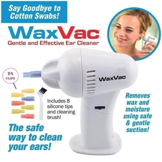 เครื่องดูดขึ้หูเครื่องทำความสะอาดหูไฟฟ้าพกพาจากประเทศญี่ปุ่นWAXVAC พร้อมไม้แคะหู+ไฟส่องสว่าง LED
