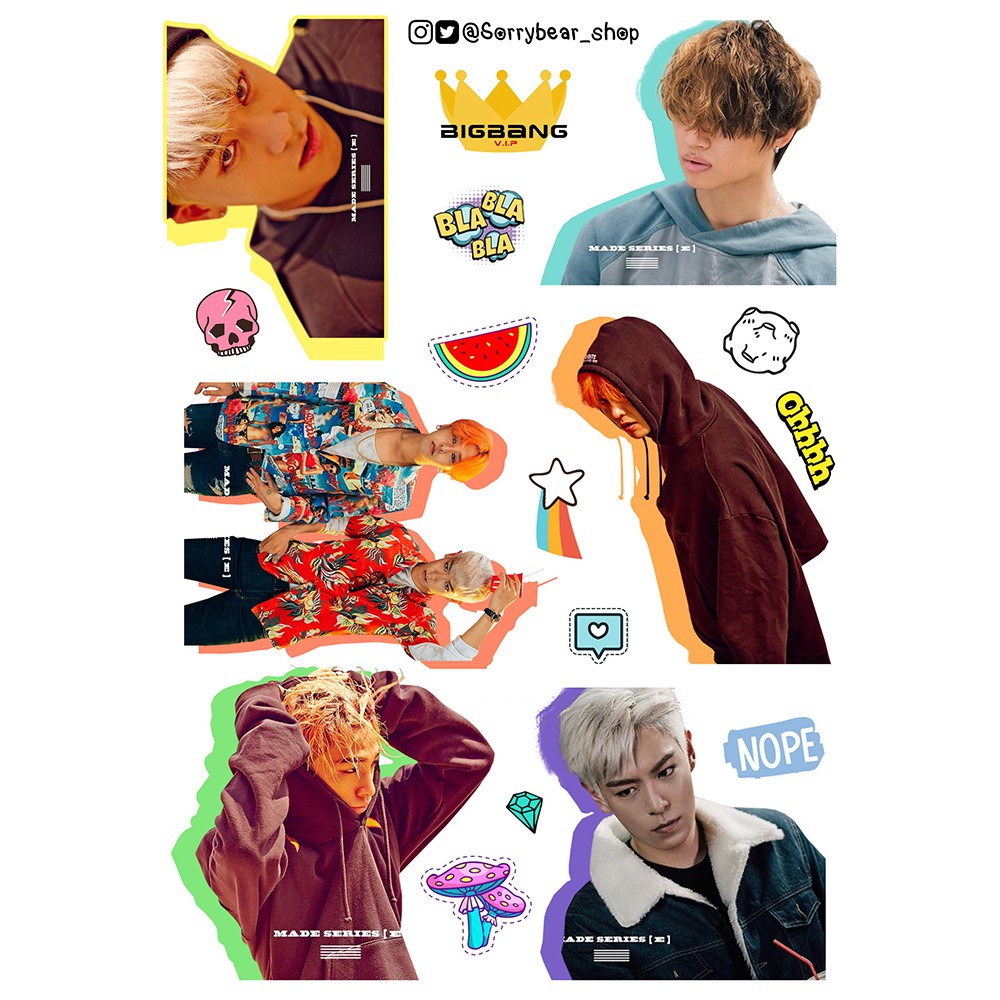 Bigbang Sticker Die-cut สติ๊กเกอร์ไดคัท-กันน้ำ