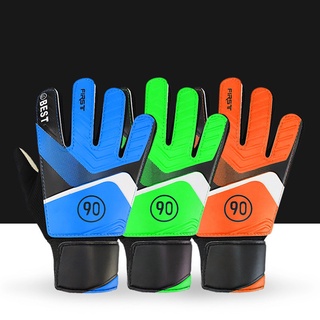 Hot 1 Pair Gloves Protective Anti-Collision Faux Leather Children Goalkeeper Gloves for Football Game