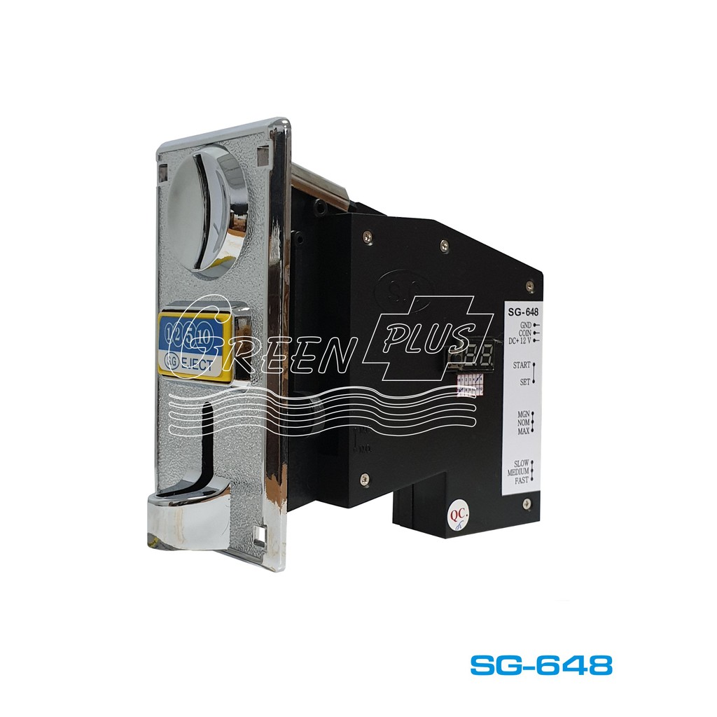 SG-648 ช่องหยอดเหรียญชนิดโปรแกรมได้ ตัวรับเหรียญตั้งค่า 1,2,5,10 จากโรงงานเรียบร้อยพร้อมใช้ Coin sel