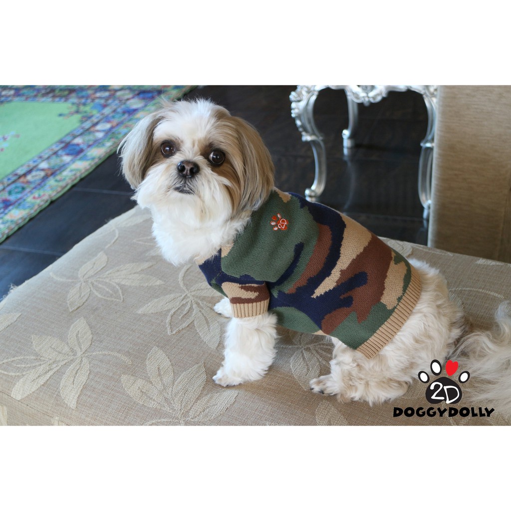 Pet cloths -Doggydolly  เสื้อผ้าแฟชั่น  สัตว์เลี้ยง  หมาแมว  กันหนาว winter Sweater  ไหมพรม ขนาดไซส์ 1-9 โล -  W355