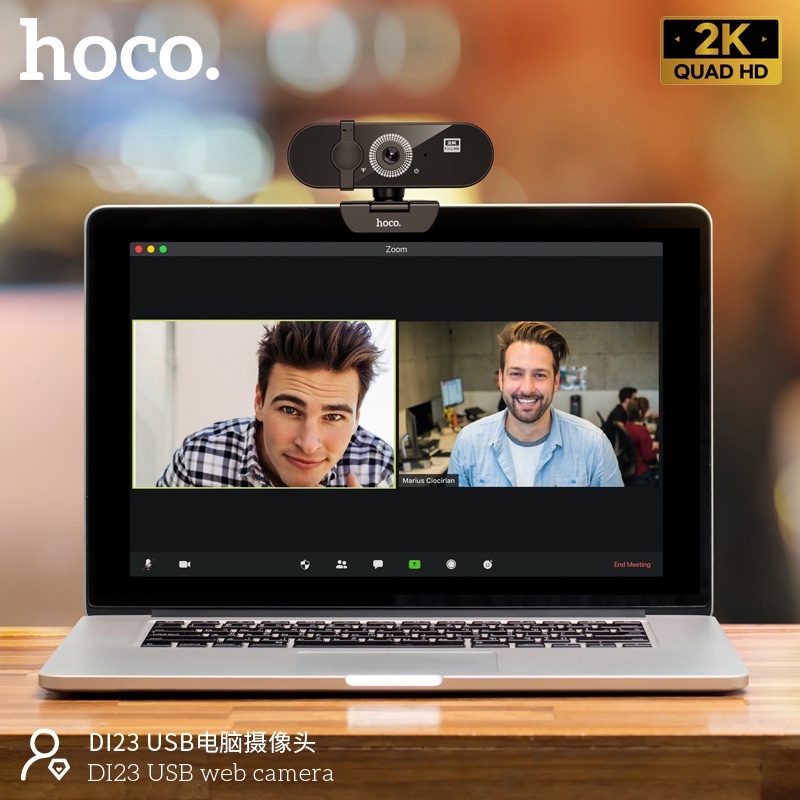 Hoco USB Web Camera 2K DI22 DI23 กล้องเว็บแคม WEBCAM ระบบออโต้โฟกัส