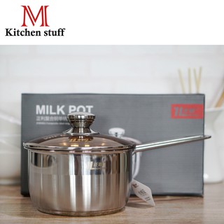 M KITCHENSTUFF หม้อด้ามสแตนเลส Premium Quality ขนาด 16 cm