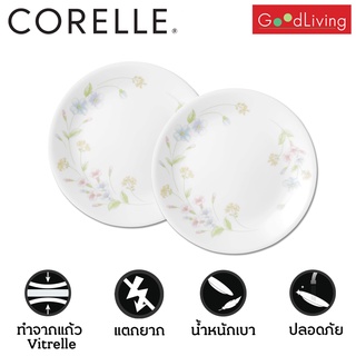 Corelle จานอาหาร ขนาด 8.5 (21 cm.) ลาย Pastel Bouguet 2 ชิ้น /C-03-108-93-2