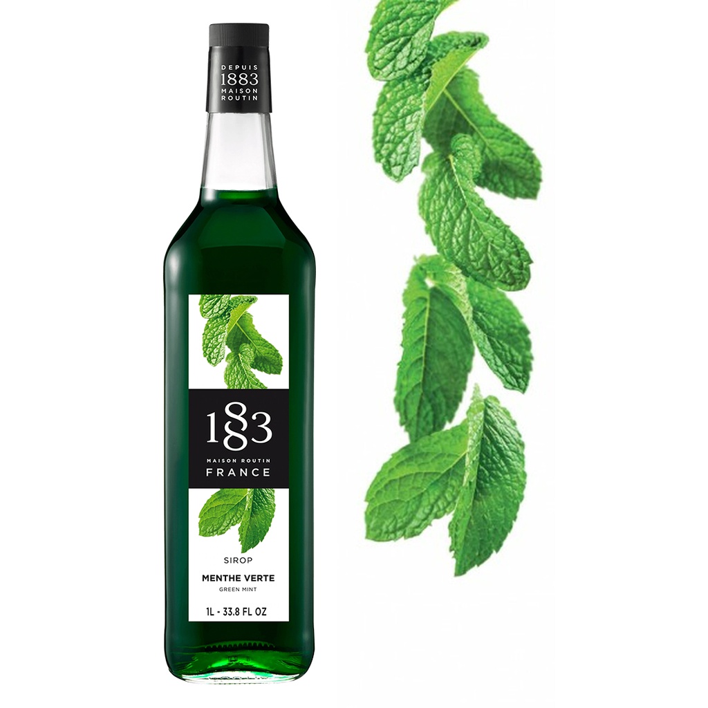 1883 GREEN MINT FLAVORED SYRUP 1000 ml.  (1883 น้ำเชื่อมกลิ่นกรีน มิ้นท์ 1000 มล.)