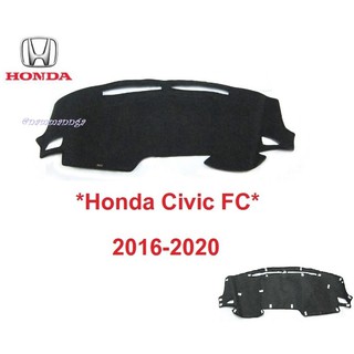 พรมปูคอนโซลหน้ารถ Honda Civic FC Sedan 2016-2020 ฮอนด้า ซีวิค 4ประตู พรมปูหน้ารถ พรมปูแผงหน้าปัด พรมคอนโซล พรมในรถ พรม