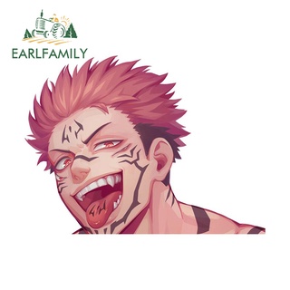 Earlfamily สติกเกอร์ ลายอนิเมะ Jujutsu Kaisen ขนาด 13 ซม. x 9.6 ซม. สําหรับติดตกแต่งหน้าต่างรถยนต์ รถจักรยานยนต์