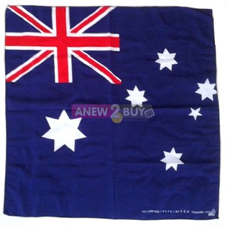 ผ้าพันคอ ผ้าโพกหัว ลายธงออสเตรเลีย (Bandana Australia Flag Scarf Australian Badge)