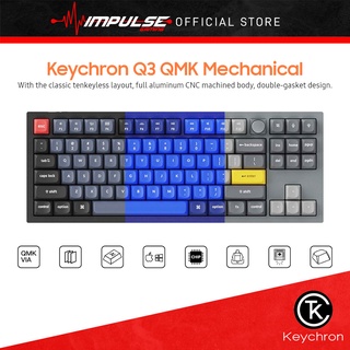 Keychron Q3 - QMK ปุ่มกดคีย์บอร์ด แบบมีสาย สวิตช์ Gateron Phantom