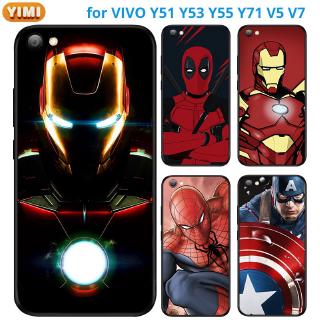 เคส VIVO Y27 Y78 y36 Y35 Y22 Y22s Y31 Y51 Y53S Y76 Y77 Y91C Y1S Y52 Y72 Pro 4G 5G V2247 V2249 1820 V2271A โทรศัพท์มือถือแบบนิ่มพิมพ์ลาย The Avengers สำหรับ