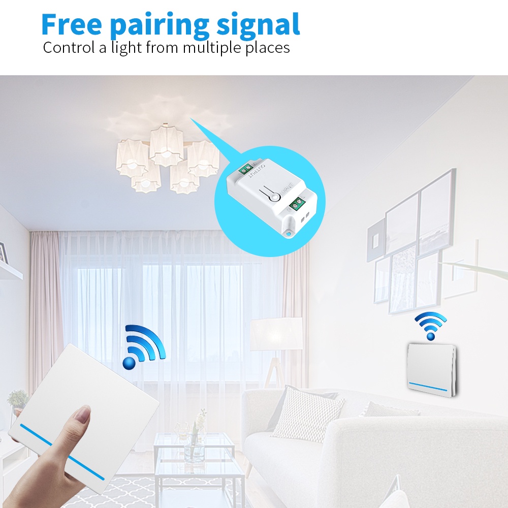 RF433 wireless switch สวิตช์ไฟอัจฉริยะไร้สาย RF สวิตช์ติดผนัง สวิตช์รีโมตคอนโทรล ราคา ถูกที่สุด ดีลบีเคเค แกลเลอรีภาพที่ 7
