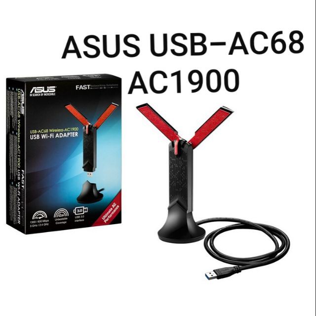 ASUS USB-AC68 WIRELESS ADAPTER WI-FI DUAL BAND AC1900