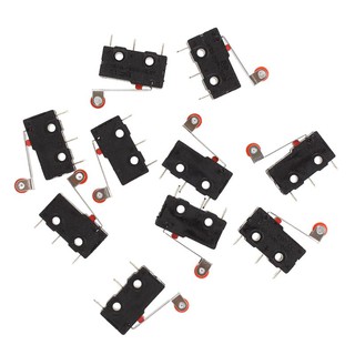 10 Pcs Mini Micro Limit Switch Roller Lever Arm SPDT Snap Action LOT